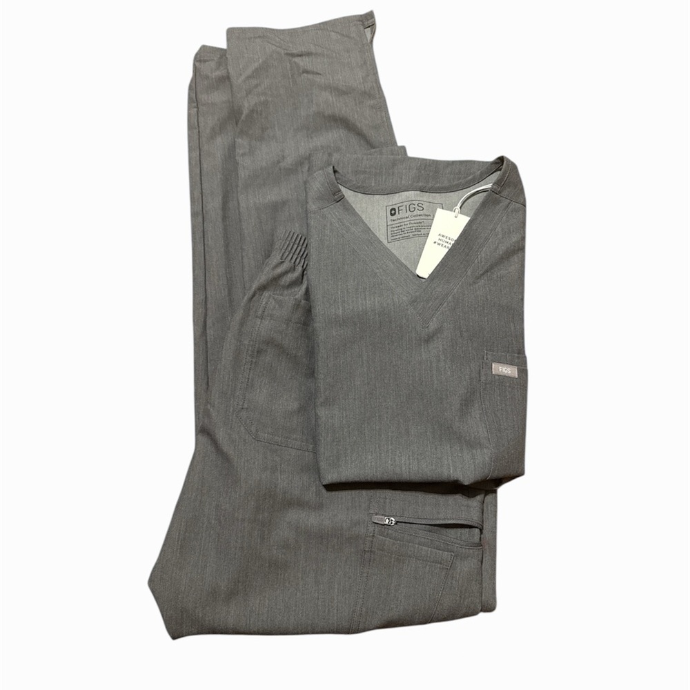 Figs Gray Scrub Set brand new with tags size large
